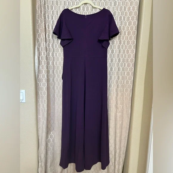 Chic Asymmetrical Purple Gown - Picture 4 of 5